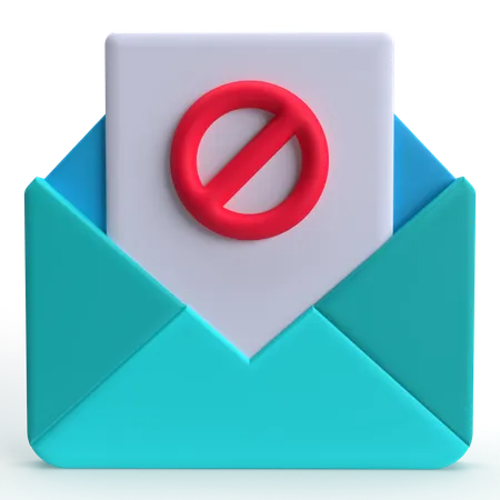 Bloquear correo  3D Icon