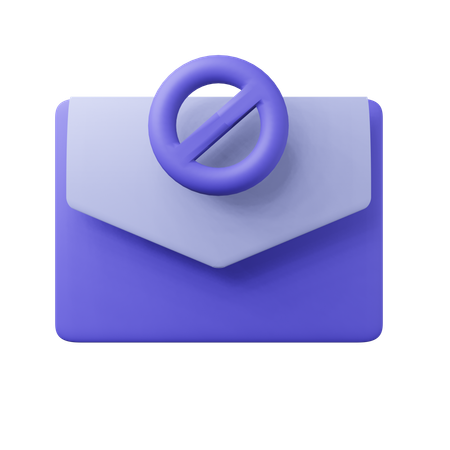 Bloquear e-mail  3D Icon