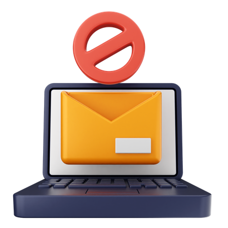 Bloquear e-mail segurança na internet  3D Icon