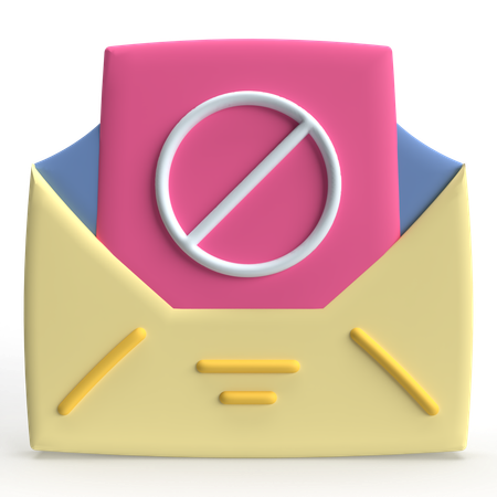 Bloquear e-mail  3D Icon