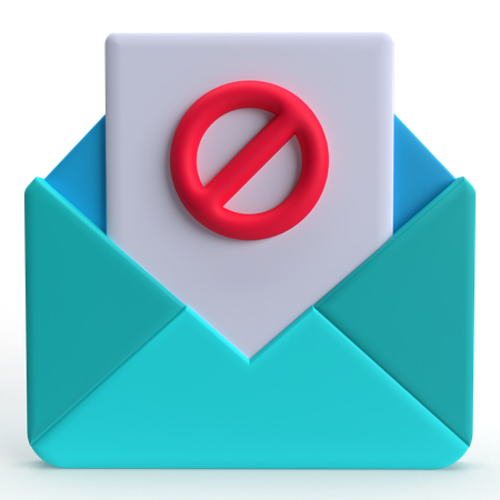 Bloquear e-mail  3D Icon