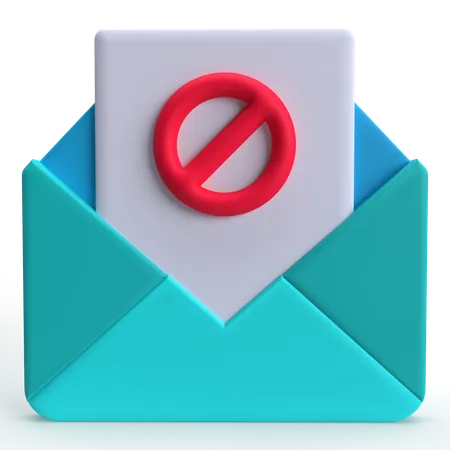 Bloquear e-mail  3D Icon