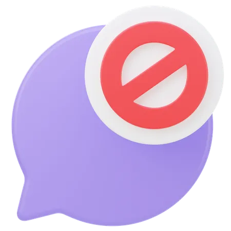 Bloquear mensaje  3D Icon