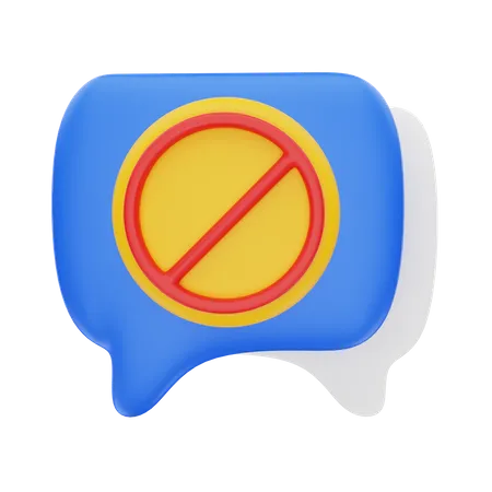 Bloquear mensaje  3D Icon