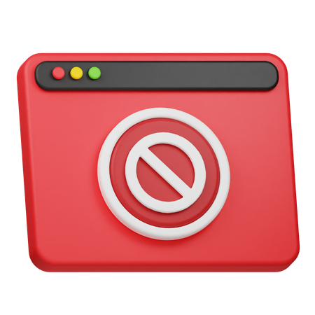 Bloquear site  3D Icon