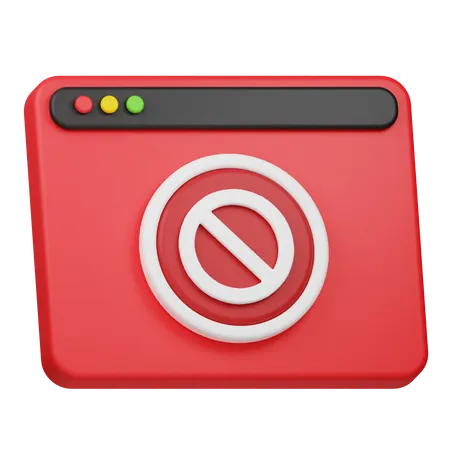 Bloquear site  3D Icon