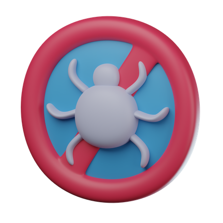 Bloquear virus  3D Icon