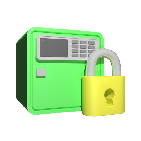 Bloqueio de armazenamento  3D Icon