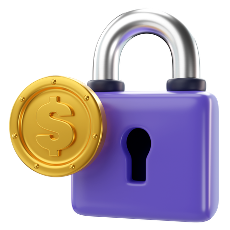 Bloqueio de dólar  3D Icon