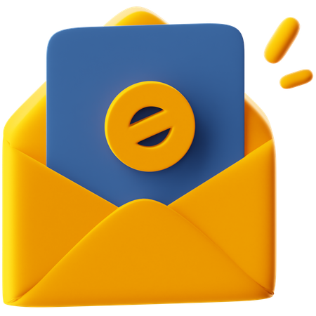 Bloquear e-mail  3D Icon