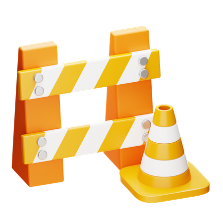 Bloqueio de estrada  3D Icon
