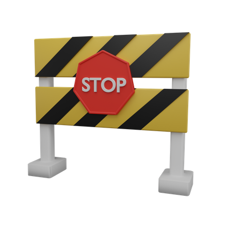 Bloqueio de estrada  3D Icon