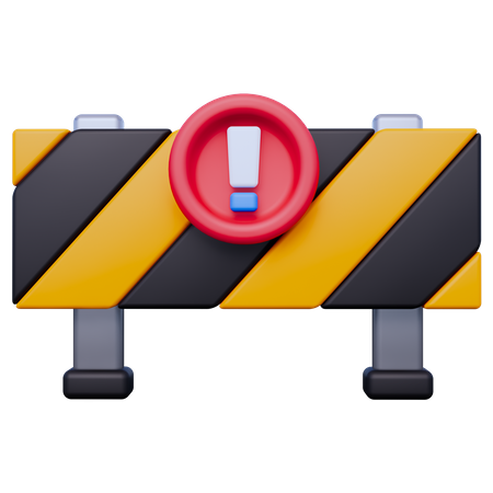 Bloqueio de estrada  3D Icon