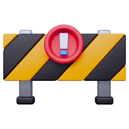 Bloqueio de estrada  3D Icon