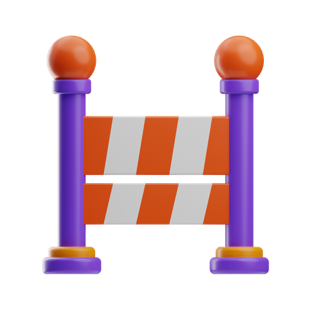 Bloqueio de estrada  3D Icon