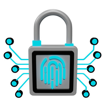Bloqueio de impressão digital  3D Icon