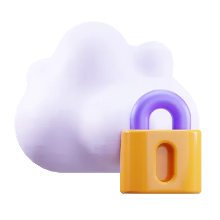 Bloqueio de nuvem  3D Icon