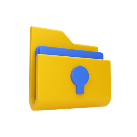 Bloqueio de pasta  3D Icon