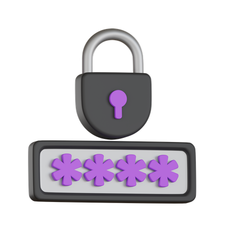 Bloqueio de senha  3D Icon