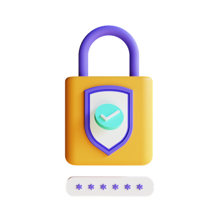 Bloqueio de senha  3D Icon