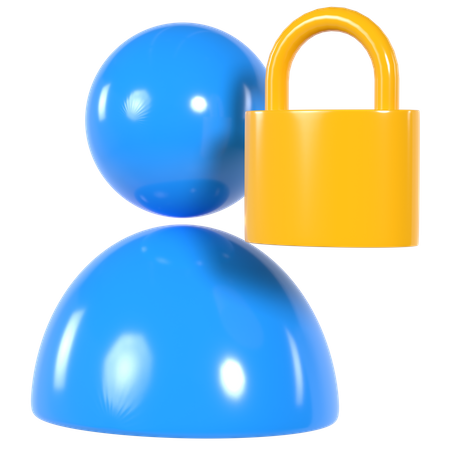 Bloqueio de usuário 3D Icon