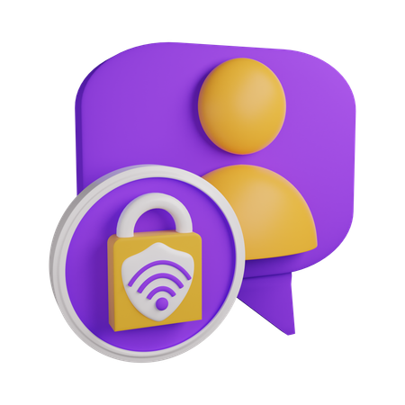 Bloqueio de usuário  3D Icon