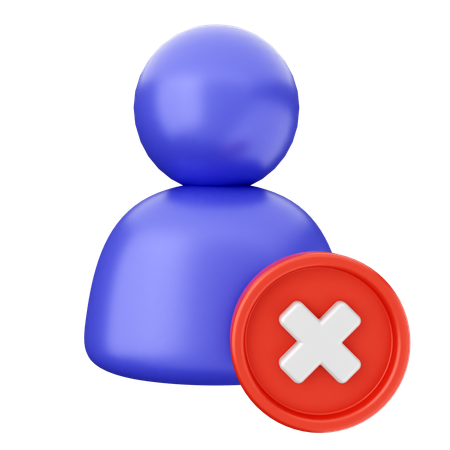 Bloqueio de usuário segurança da internet  3D Icon