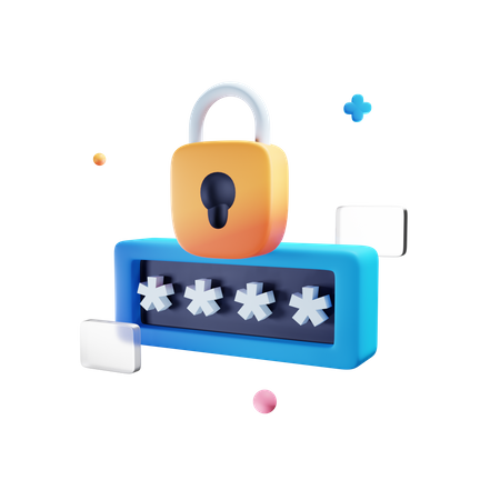 Segurança de bloqueio  3D Icon