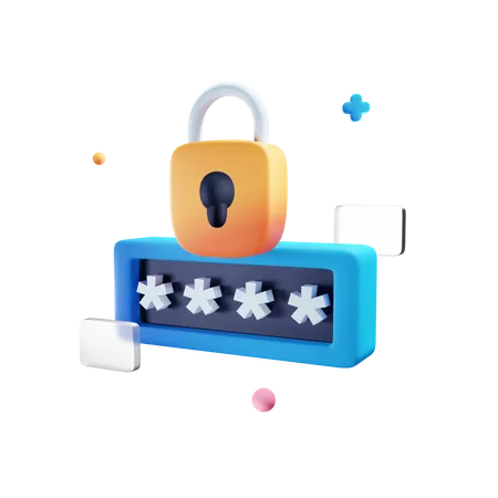 Segurança de bloqueio  3D Icon