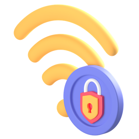 Bloqueio wi-fi  3D Icon