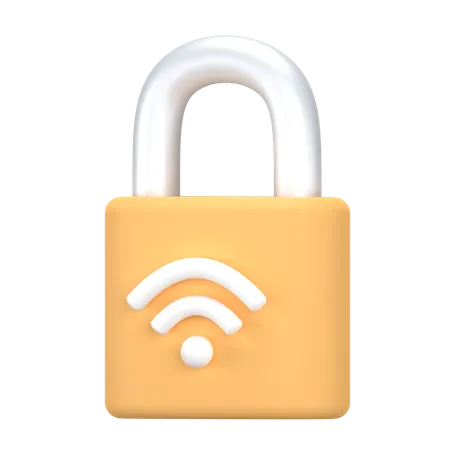 Bloqueio wi-fi  3D Icon