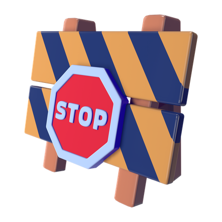 Bloqueios de estradas param  3D Icon