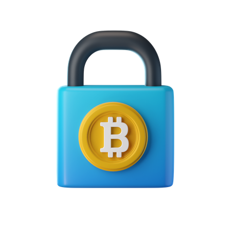 Bloqueo de bitcoin  3D Icon