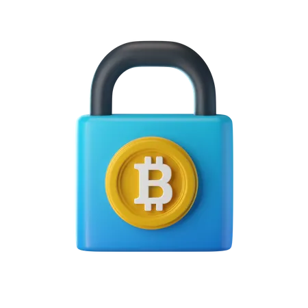 Bloqueo de bitcoin  3D Icon