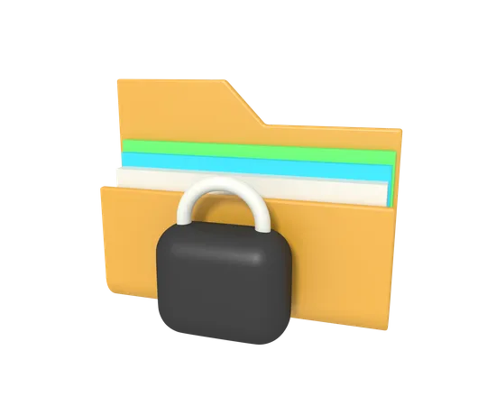 Bloqueo de carpeta  3D Icon