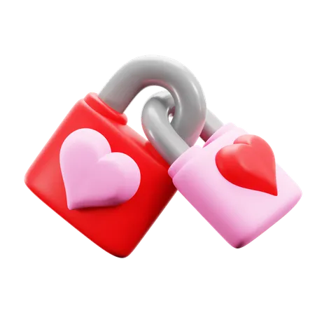 Candado de amor  3D Icon