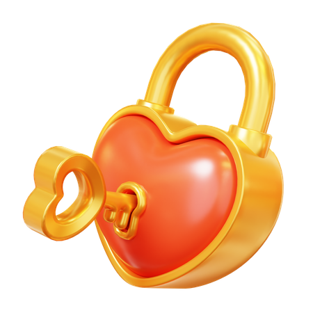 Candado de amor  3D Icon