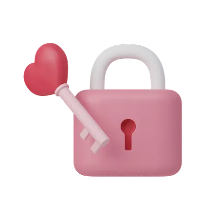 Candado de amor  3D Icon