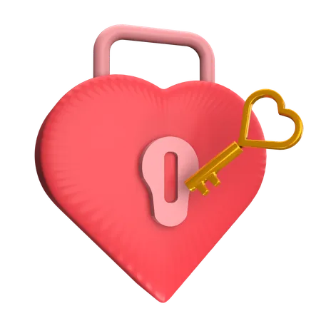 Candado de amor  3D Icon