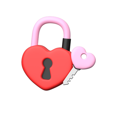 Candado de amor  3D Icon