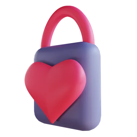 Ilustracion 3 D Love Lock 5 Adecuado Para El Dia De San Valentin 3D Illustration