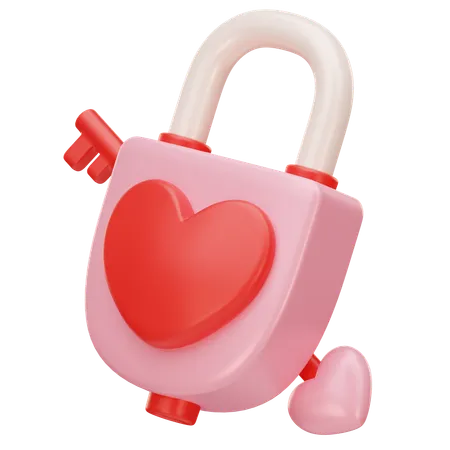 Candado de amor  3D Icon