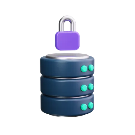 Bloqueo de base de datos  3D Icon