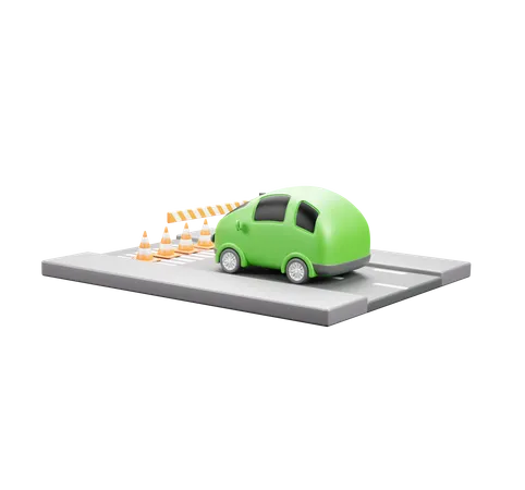 Bloqueo de carretera  3D Icon