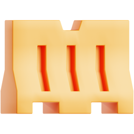 Bloqueo de carretera  3D Icon