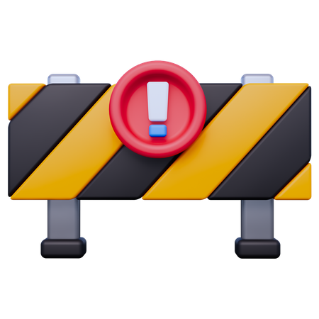 Bloqueo de carretera  3D Icon