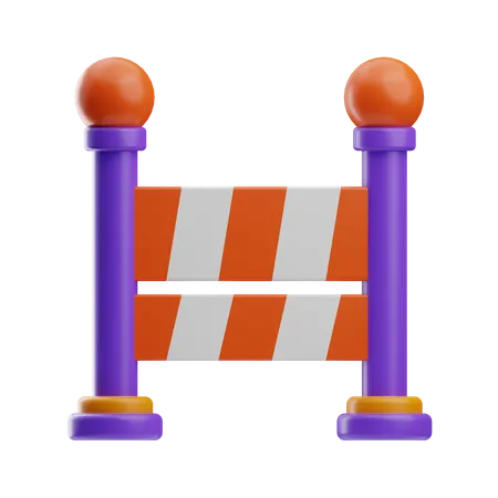 Bloqueo de carretera  3D Icon