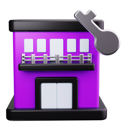 Cerrar casa  3D Icon