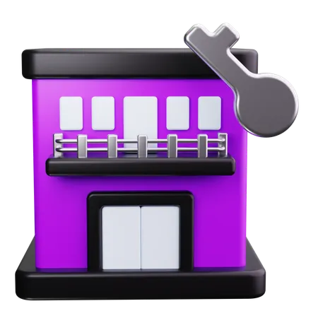 Cerrar casa  3D Icon