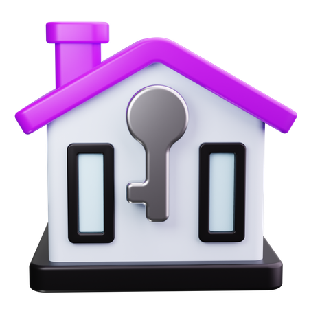 Cerrar casa  3D Icon